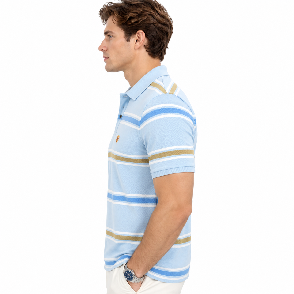 STRIPED POLO T-SHIRT